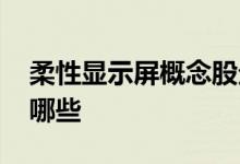 柔性显示屏概念股企业 柔性显示屏概念股有哪些
