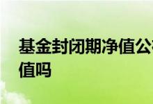 基金封闭期净值公布吗 基金在封闭期公布净值吗