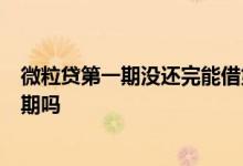微粒贷第一期没还完能借第二期吗 微粒贷借3次只显示第一期吗