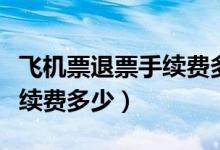 飞机票退票手续费多少钱一天（飞机票退票手续费多少）
