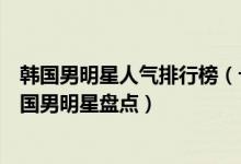 韩国男明星人气排行榜（十大韩国最红的男明星人气最高韩国男明星盘点）