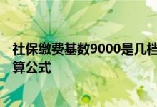 社保缴费基数9000是几档 缴费基数9000退休后拿多少附计算公式 