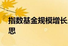 指数基金规模增长原因 指数基金规模大啥意思