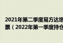 2021年第二季度易方达增强回报债券B基金主要买入哪些股票（2022年第一季度持仓了哪些股票和债券）