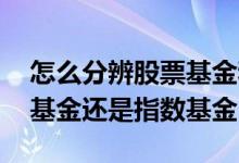 怎么分辨股票基金和指数基金 怎么看是股票基金还是指数基金