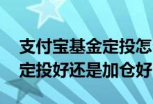 支付宝基金定投怎么投最好 支付宝指数基金定投好还是加仓好