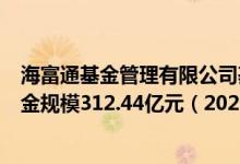 海富通基金管理有限公司基金总规模1197.94亿元债券型基金规模312.44亿元（2020年）