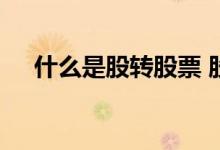 什么是股转股票 股票的转股是啥意思啊