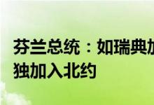 芬兰总统：如瑞典加入北约被推迟芬兰不会单独加入北约