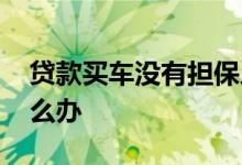 贷款买车没有担保人 贷款买车没有担保人怎么办