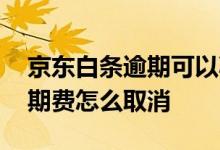 京东白条逾期可以减免逾期费吗 京东白条逾期费怎么取消