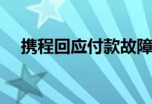携程回应付款故障（将补偿预订优惠券）