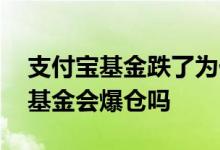 支付宝基金跌了为什么要加仓 支付宝的黄金基金会爆仓吗