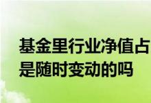基金里行业净值占比变动什么意思 基金净值是随时变动的吗