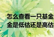 怎么查看一只基金是否高估 如何判断一只基金是低估还是高估