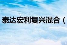 泰达宏利复兴混合（001170）基本信息查询