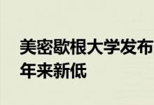 美密歇根大学发布美国消费者信心指数创44年来新低