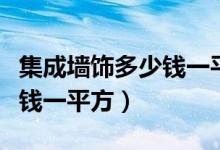 集成墙饰多少钱一平方指导价（集成墙饰多少钱一平方）