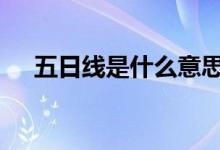 五日线是什么意思 回踩五日线什么意思