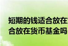 短期的钱适合放在货币基金里吗 短期的钱适合放在货币基金吗