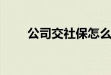 公司交社保怎么交的 社保包括哪些 