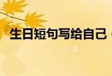 生日短句写给自己（简短精辟的生日说说）
