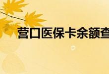 营口医保卡余额查询 营口医疗保险查询