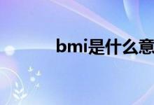 bmi是什么意思（bmi的意思）