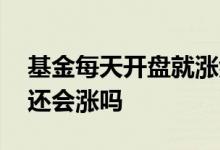 基金每天开盘就涨然后就跌 基金一开盘就跌还会涨吗