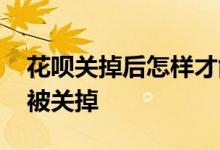 花呗关掉后怎样才能打开 什么情况下花呗会被关掉