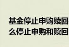 基金停止申购赎回是怎么回事 股票基金为什么停止申购和赎回