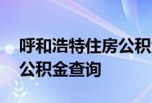 呼和浩特住房公积金查询 呼和浩特个人住房公积金查询