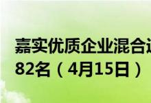 嘉实优质企业混合近6月来在同类基金中排2282名（4月15日）