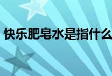 快乐肥皂水是指什么（快乐肥宅水是什么梗）