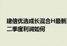建信优选成长混合H最新净值跌幅达1.6%该基金2021年第二季度利润如何