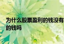 为什么股票盈利的钱没有在总资产里面? 股票总资产是自己的钱吗