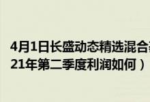 4月1日长盛动态精选混合基金成立以来涨了多少（该基金2021年第二季度利润如何）