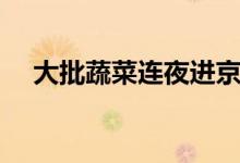 大批蔬菜连夜进京（果蔬充足价格平稳）