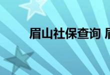 眉山社保查询 眉山个人社保卡查询