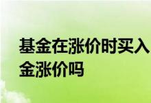 基金在涨价时买入 投资者购买基金会造成基金涨价吗