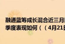 融通蓝筹成长混合近三月以来下降19.83%基金2021年第三季度表现如何（（4月21日））
