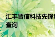 汇丰晋信科技先锋股票（540010）利润情况查询