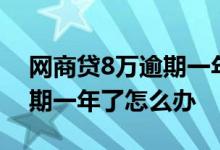 网商贷8万逾期一年了怎么办 网商贷20万逾期一年了怎么办