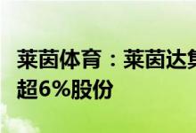 莱茵体育：莱茵达集团及一致行动人拟减持不超6%股份