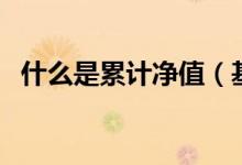 什么是累计净值（基金累计净值怎么计算）