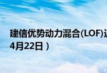 建信优势动力混合(LOF)近1月来在同类基金中下降221名（4月22日）