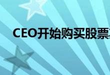 CEO开始购买股票其他内部人士也是如此