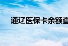 通辽医保卡余额查询 通辽医疗保险查询