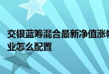 交银蓝筹混合最新净值涨幅达1.35%2021年第三季度基金行业怎么配置