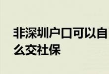 非深圳户口可以自己交社保吗 非深圳户口怎么交社保 